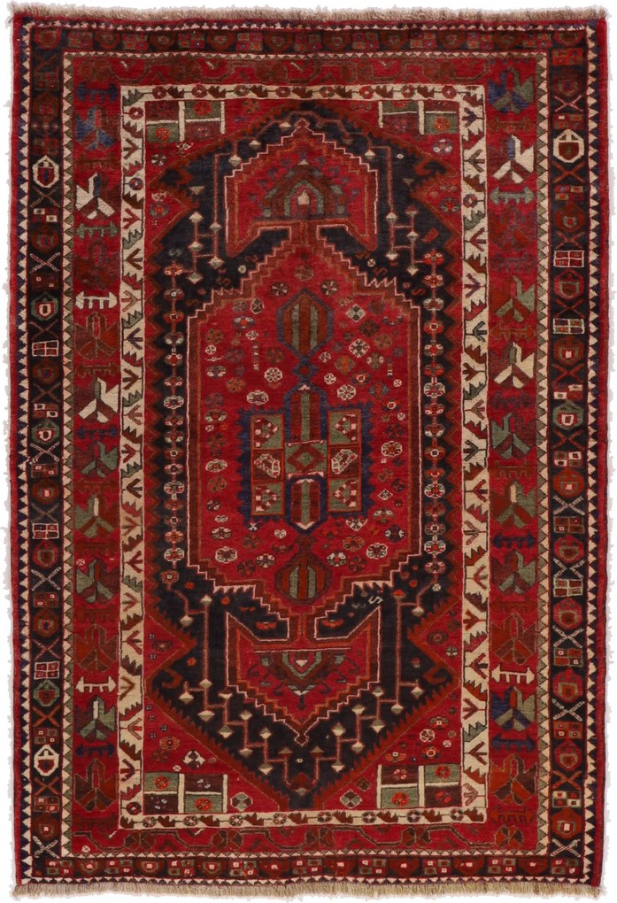 Shiraz Tappeto 160 x 230 (Iran) Annodato A Mano