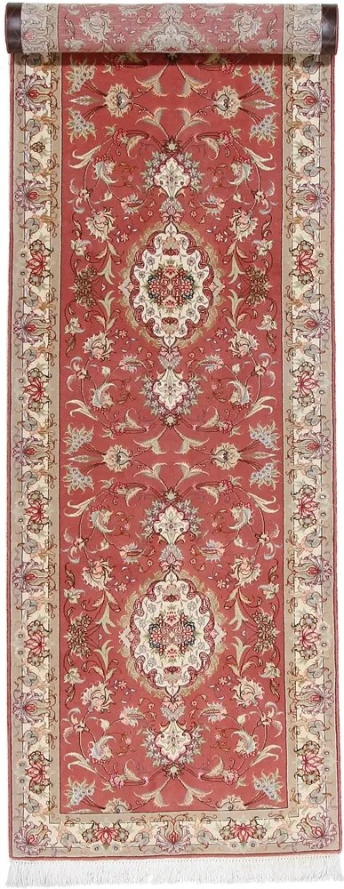 Tabriz Tappeto persiano 90x320 Beige (Iran) Annodato A Mano