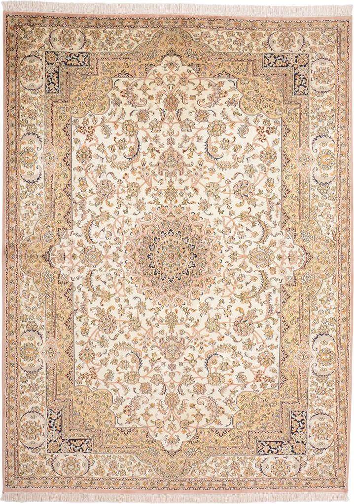 Cashmere Silk Tappeto 160 x 210 (Indian) Annodato A Mano