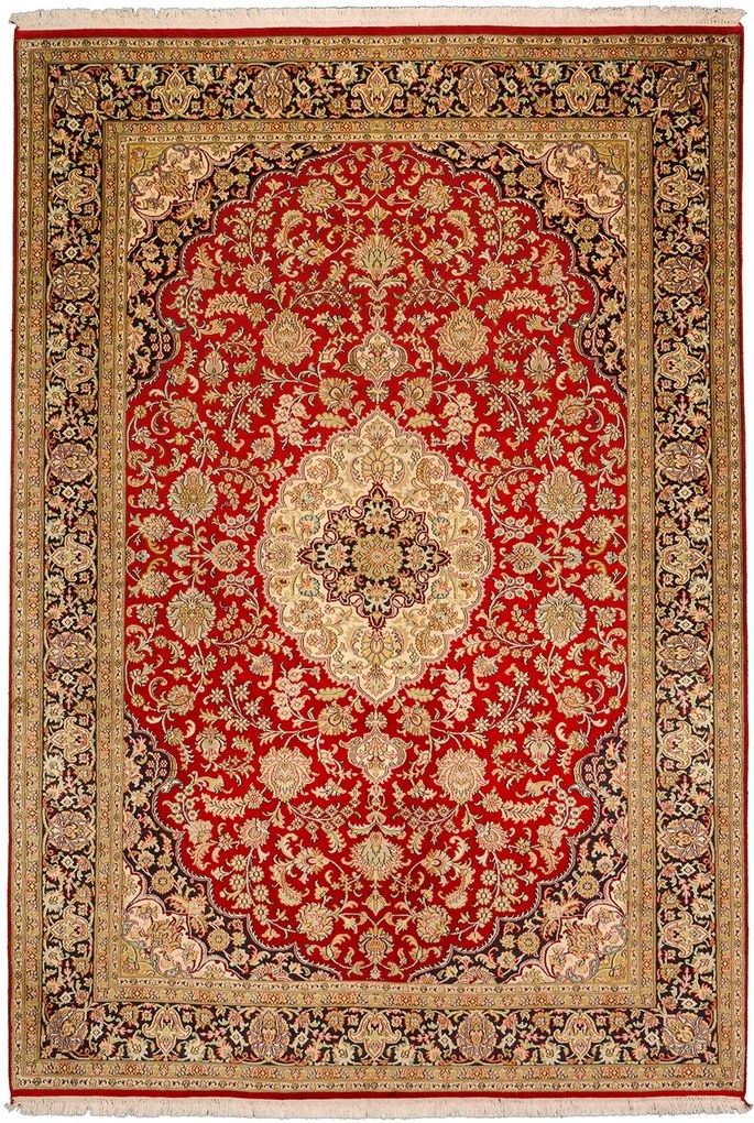 Cashmere Silk Tappeto orientale 240x160 Beige (Indian) Annodato A Mano