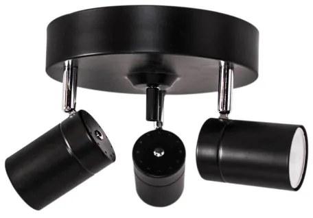 ByRydens 4200710-4002 - Faretto CORRECT 3xGU10/7W/230V nero