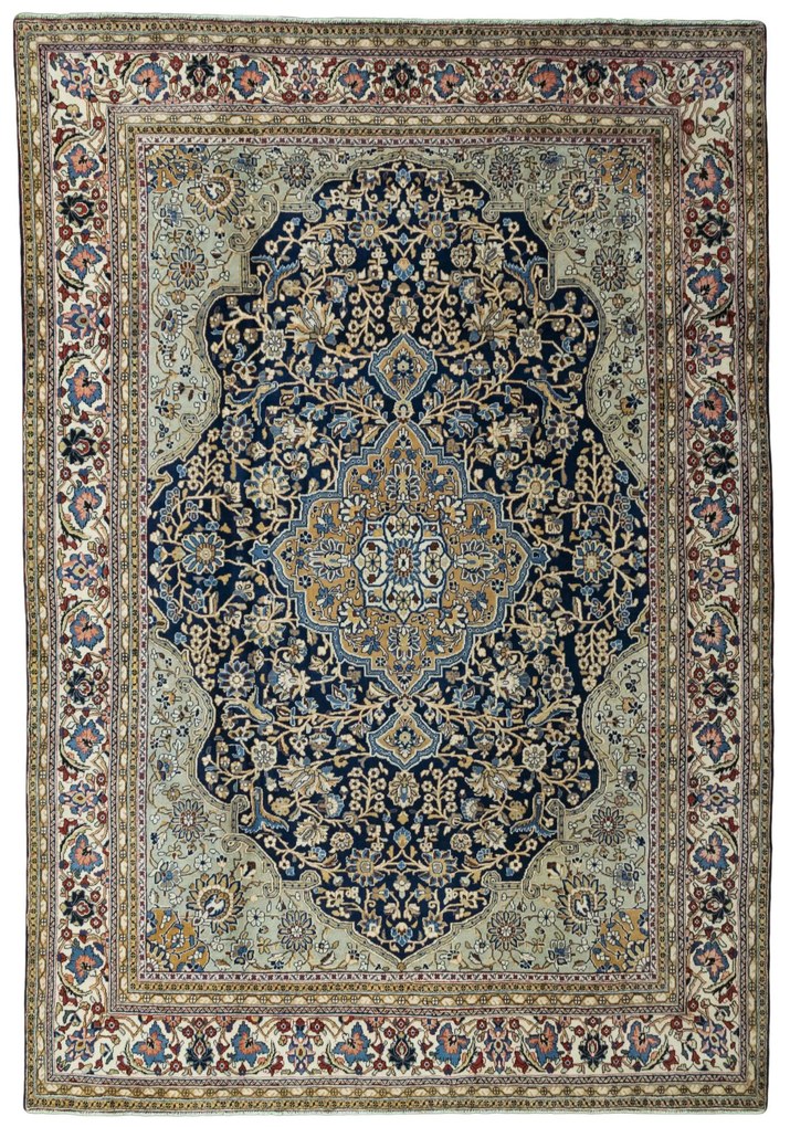 Ghom Tappeto persiano 230x330 Blu (Iran) Annodato A Mano