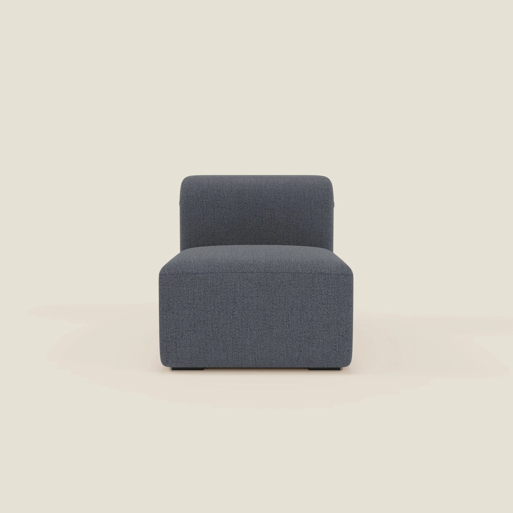 BonBon modulo centrale 70 cm – Poltrona o elemento componibile in tessuto smacchiabile T23 blu grafite