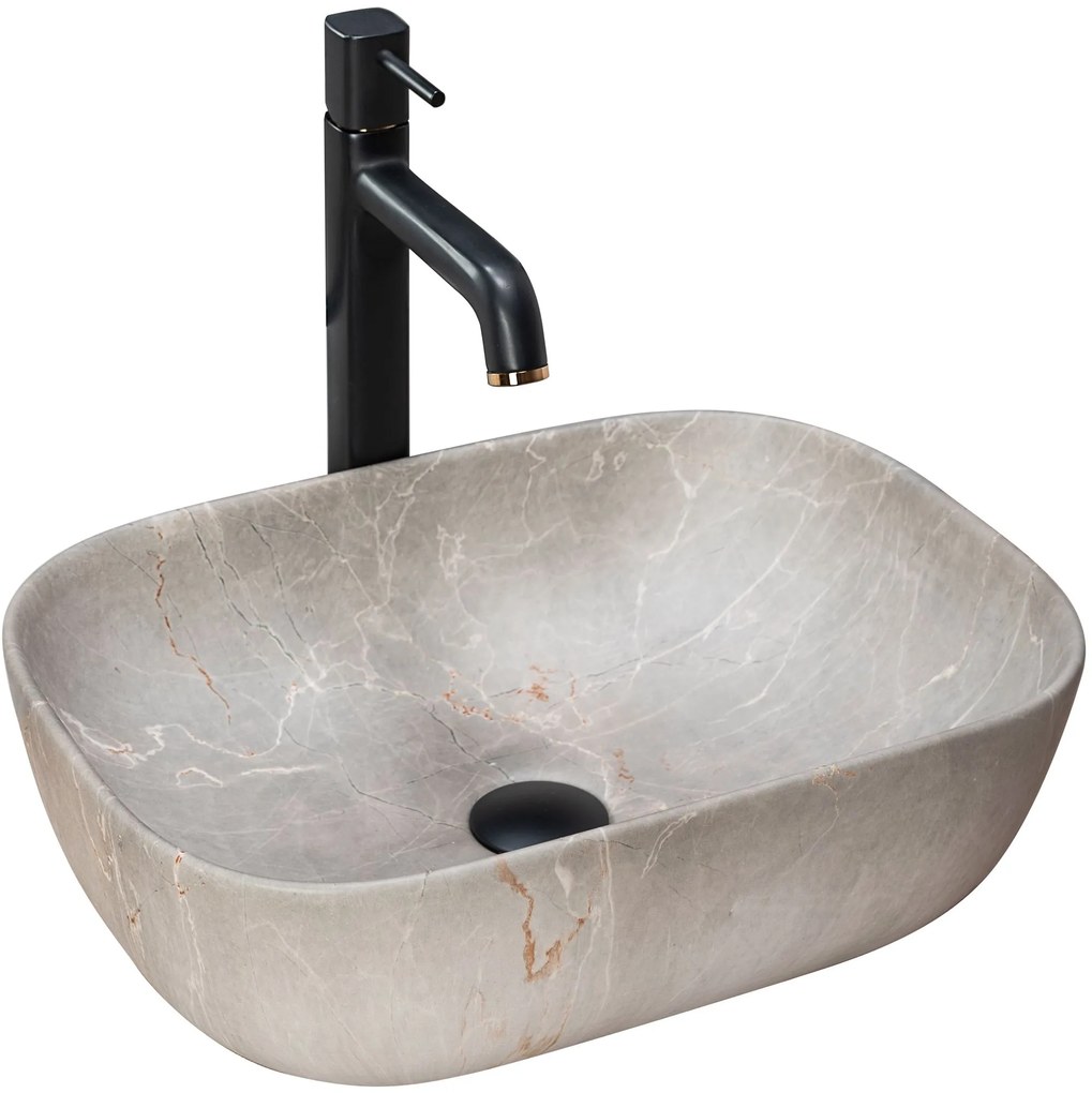 Lavabo da appoggio Rea Livia Beige