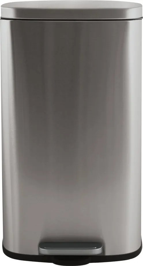 Cestino per la spazzatura color argento opaco in acciaio con pedale 50 l Akira – Spirella
