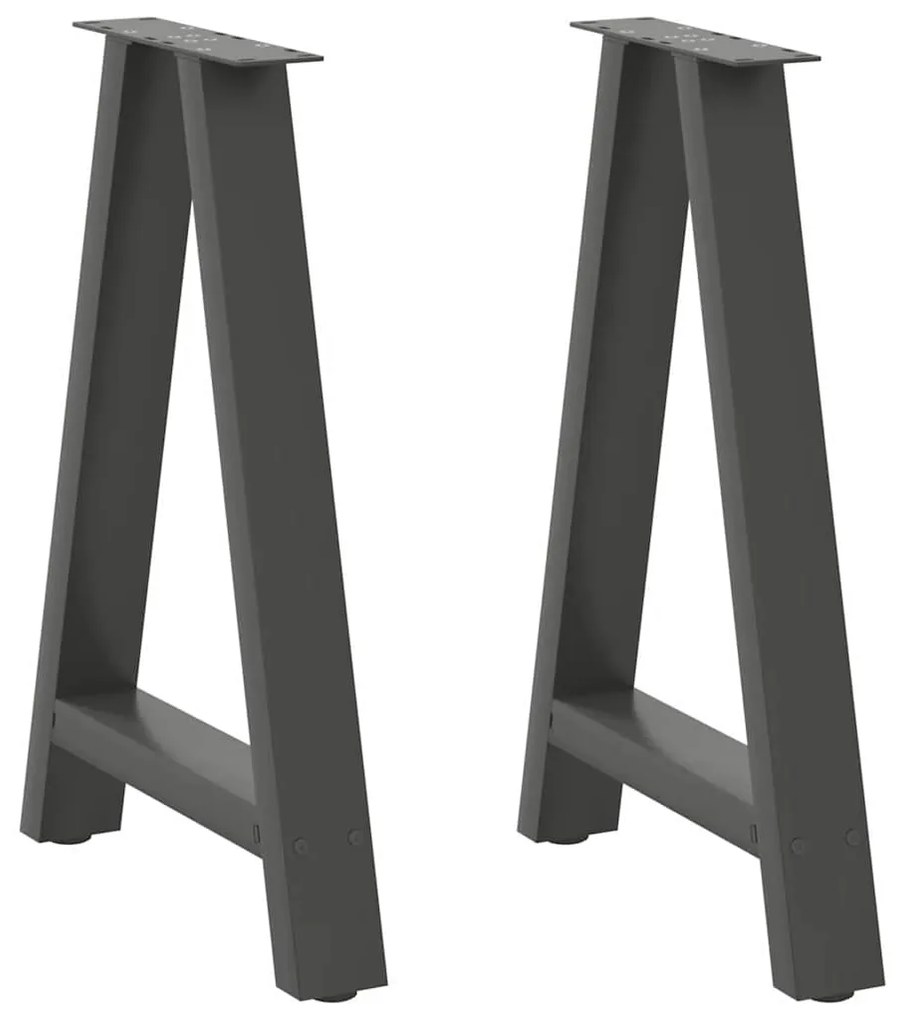 Gambe Tavolino Caffè A A 2 Pz Antracite 50x(72-73)cm İn Acciaio /