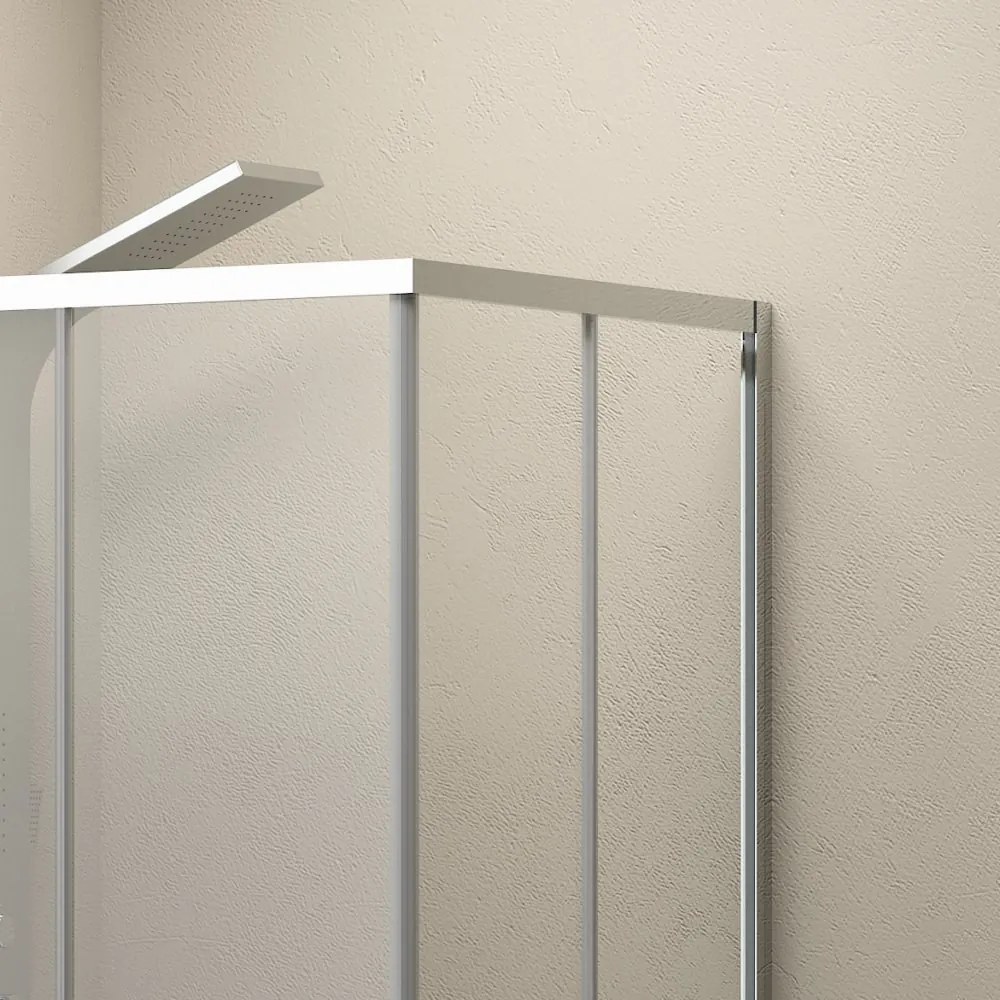 Box doccia 80x130 angolare doppio scorrevole vetro 8mm altezza 200h | KEL1000 - KAMALU