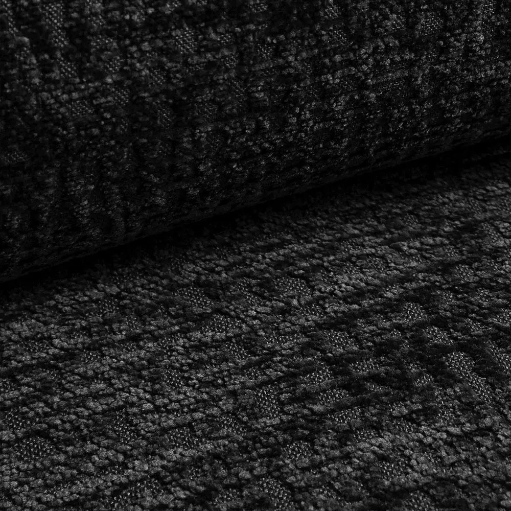 Divano nero allungabile/con contenitore 216 cm Kalena – Makamii