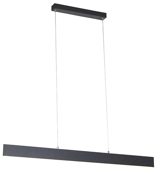 Lampada a sospensione grigio scuro incl. LED con telecomando - Casper