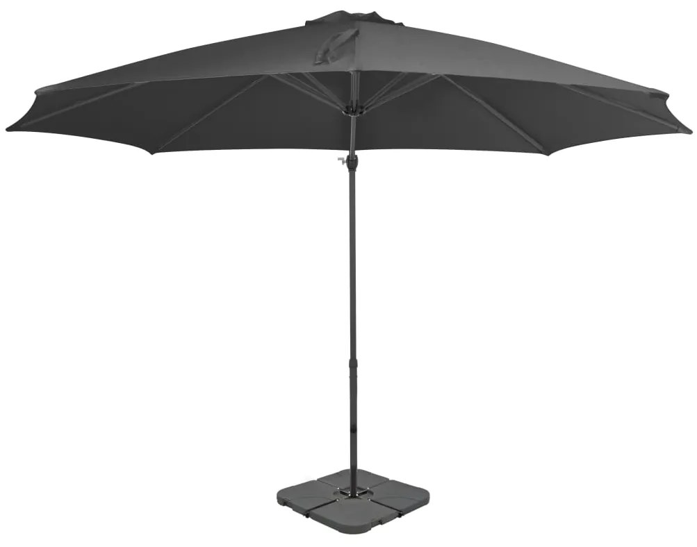 Parasole Da Giardino Con Base Portatile Antracite /
