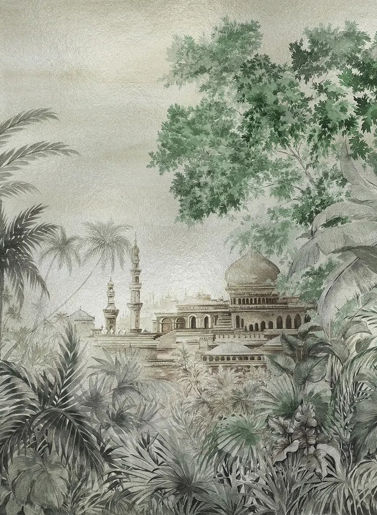 Coordonne Carta da parati panoramica Taj Majal Metallics - Silver