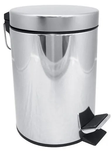 Pattumiera 17x25,5 cm in acciaio inox/argento