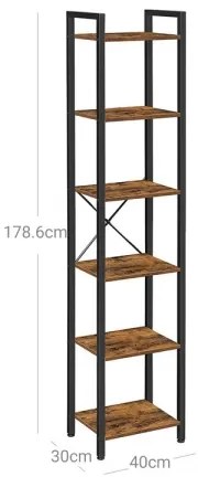 Libreria NAVARO marrone/nera