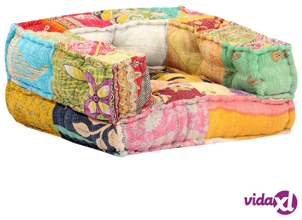 vidaXL Pouf Modulare in Tessuto Patchwork