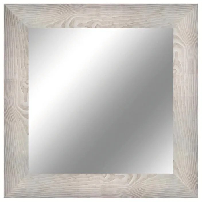 Specchio quadrato in legno bianco 68 x 68 cm