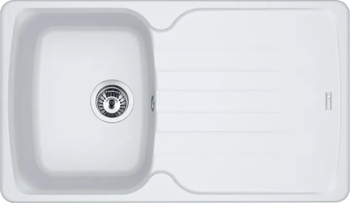 Lavello integrato 1 vasca in fragranite bianco FRANKE Antea L 50 x L 86 cm, reversibile