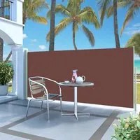 Tenda Laterale Retrattile per Patio 140x300 cm Marrone 317879