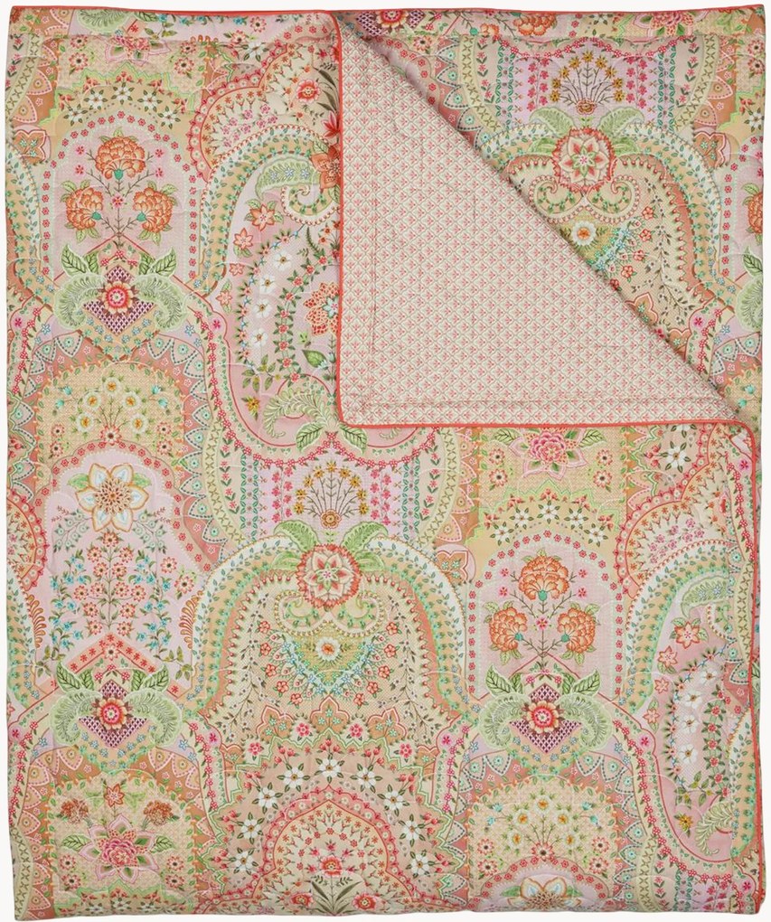 Copriletto trapuntato in cotone Jabali Flower