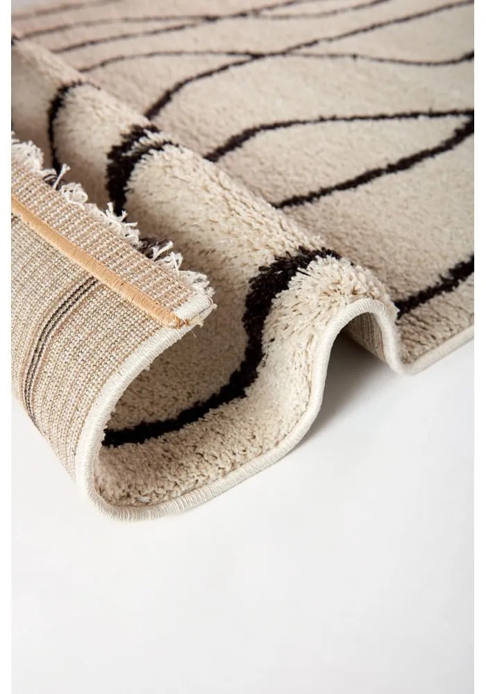 Tappeto bianco/nero 80x150 cm Routa – Universal