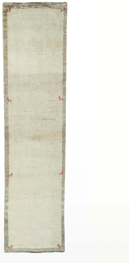 Gabbeh Tappeto 70x280 Beige (Iran) Annodato A Mano