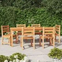 Set da Pranzo da Giardino 7 pz in Legno Massello di Teak 3157191