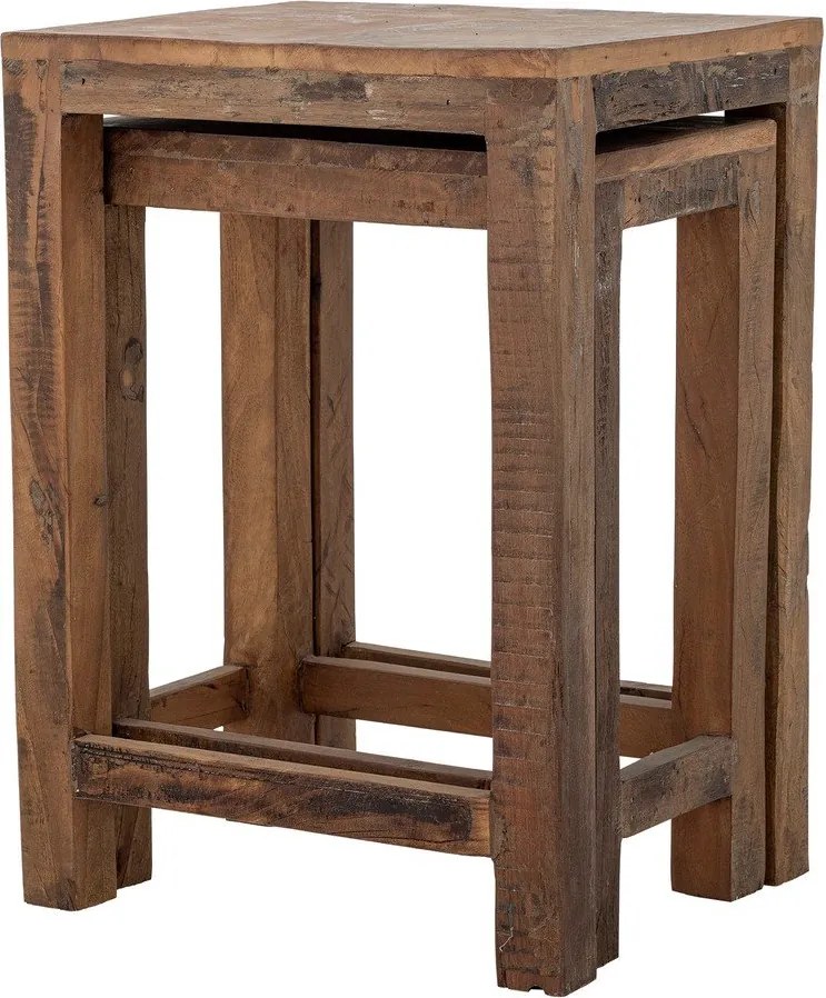 Set di tavolini in legno riciclato 2 pz 40x36 cm Galen – Bloomingville