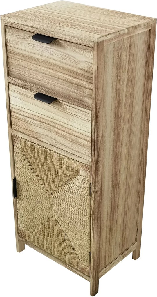 AZEL - mobiletto in legno con 2 cassetti e 1 anta
