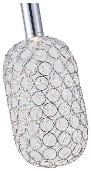 Lampadario LED a sospensione con filo PERFORATO LED/6,3W/230V 3000K cromo lucido diametro 13 cm