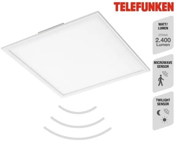 Telefunken 308806TF - Pannello a plafone LED con sensore LED/25W/230V 4000K