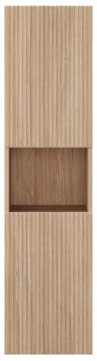 Kamalu - Colonna bagno cannettata rovere chiaro 130 cm | LAC-IRIDE