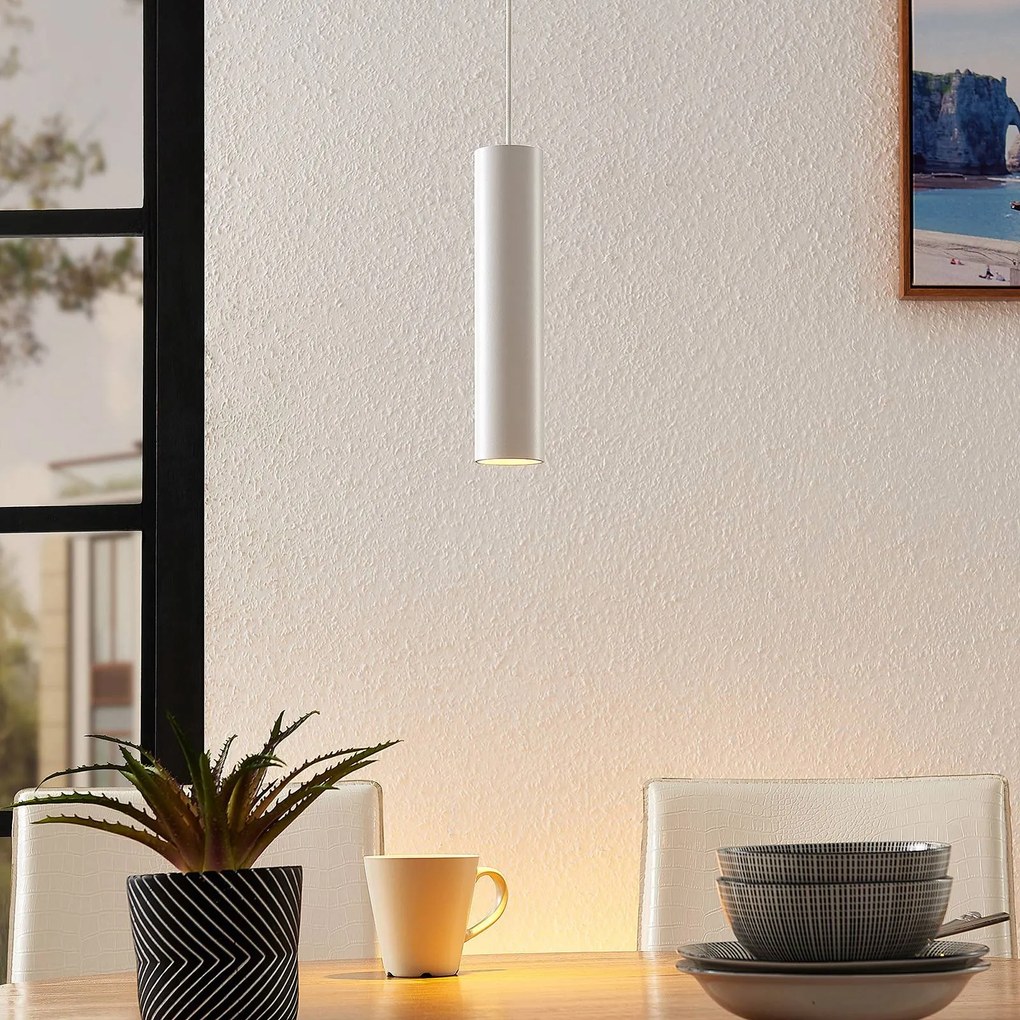 Lampada a sospensione Ejona Arcchio, dimmerabile, Bianco / Opale, Corridoio, Alluminio, Moderno, Lampada a sospensione