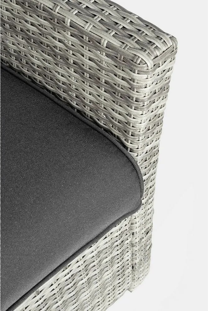 Set di mobili da giardino grigio in rattan artificiale per 6 persone Ariel – Bizzotto