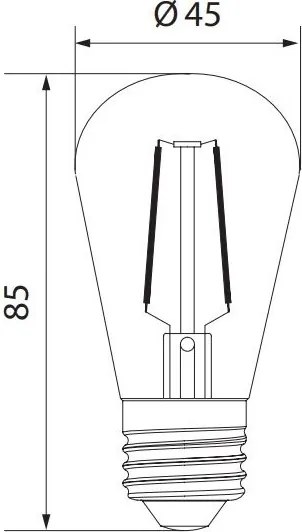 Lampadina LED LEDSTAR CLASIC ST45 E27/1W/230V 3000K