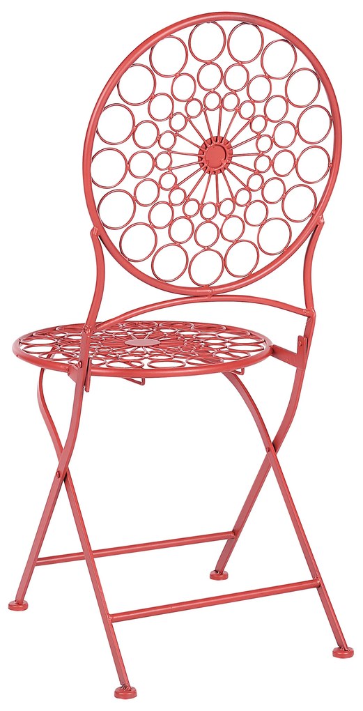 Set da balcone metallo rosso SCARIO Beliani
