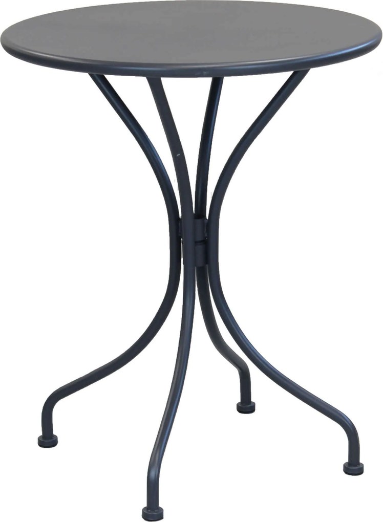 ROMANUS - set tavolo in metallo cm Ø 60 x 71h con 2 poltrone Romanus