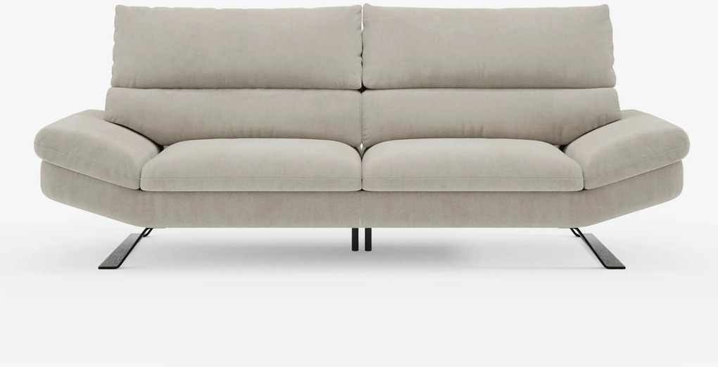 Eclipse Divano dal design moderno 2 e 3 posti con schienali traslanti - piedini alti in elegante microfibra smacchiabile T11