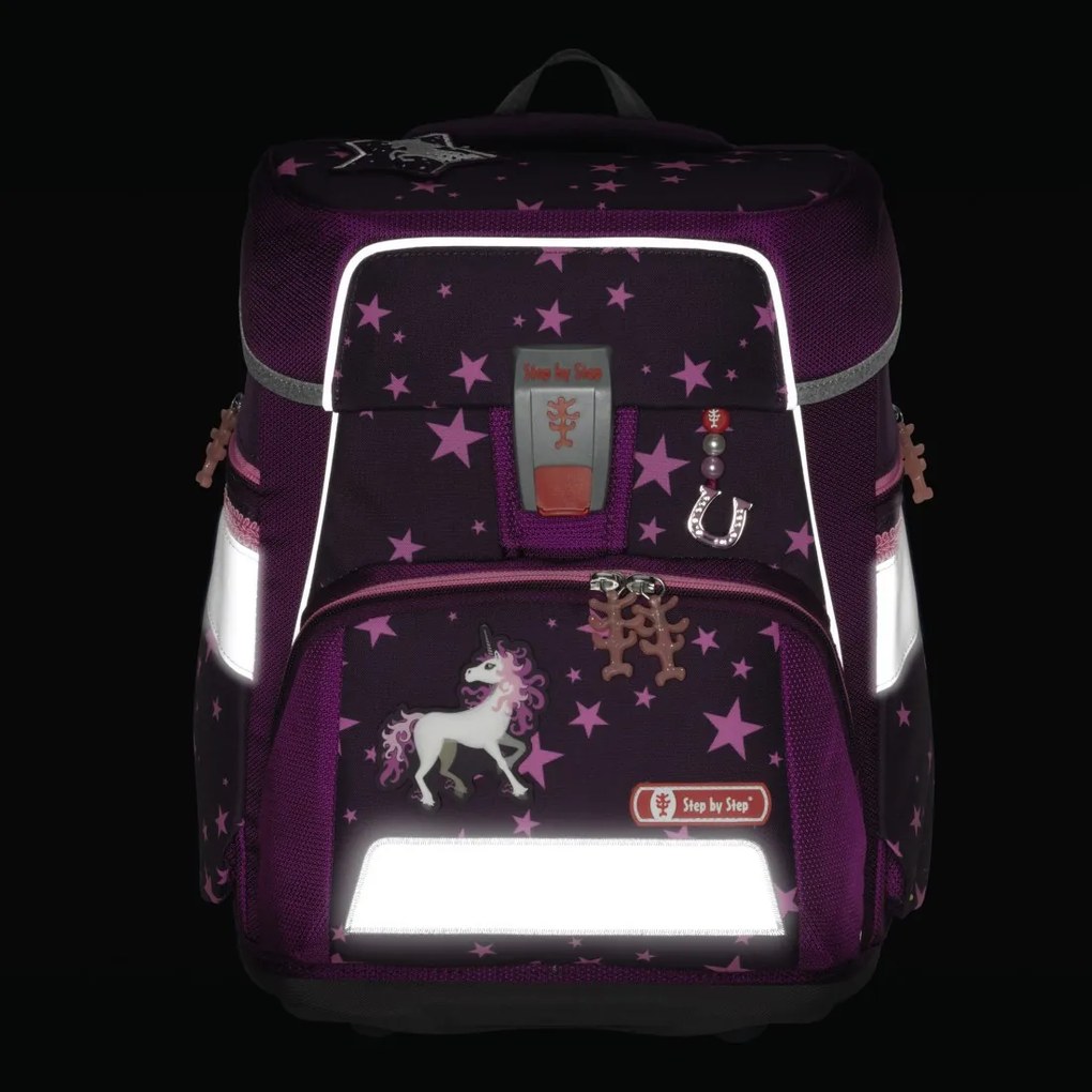 Zaino scuola SPACE - set da 5 pezzi, Step by Step Glitter Unicorn Nuala
