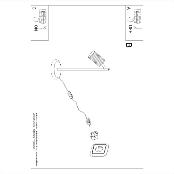 Brilagi - Lampada da tavolo LED CRESTO 1xGU10/10W/230V nera