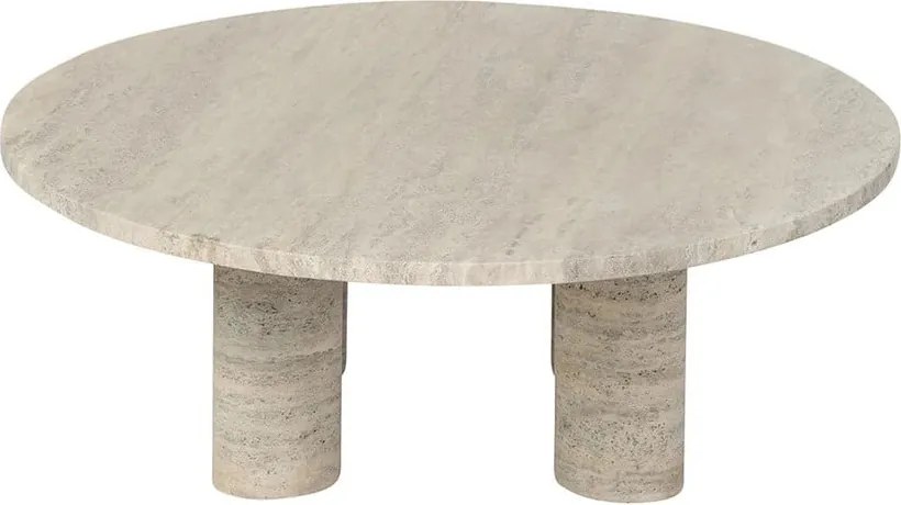 Tavolino rotondo in pietra beige ø 75 cm Volos - Blomus