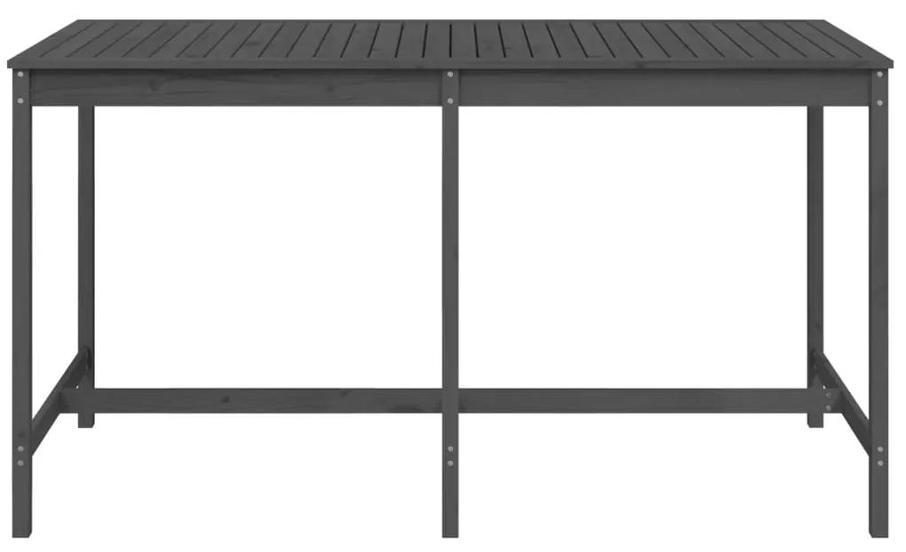 Tavolo da giardino grigio 203,5x90x110cm legno massello di pino