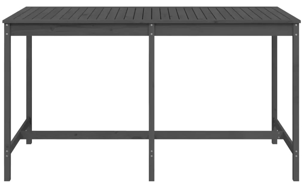 Tavolo da giardino grigio 203,5x90x110cm legno massello di pino