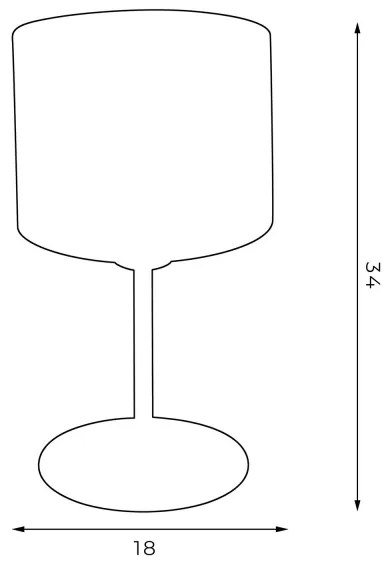 Lampada da tavolo ARDEN 1xE27/60W/230V diametro 18 cm bianco