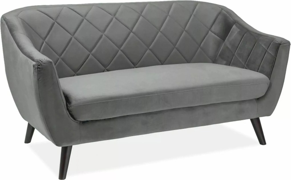 Divano Molly 2 Velvet in velluto grigio – 2 posti