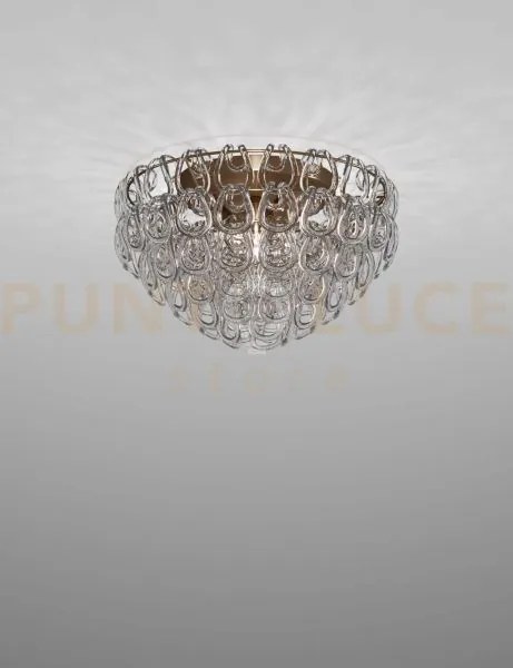 Giogali lampadadario a soffitto 60 cristallo trasparente e bronzo o...