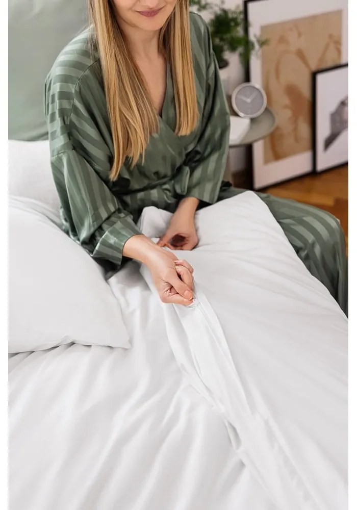 Biancheria da letto matrimoniale bianca in microsatin 200x200 cm Basic - Bonami Essentials