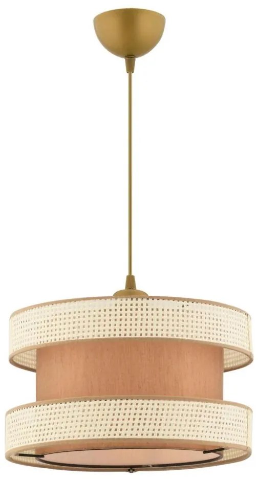 Lampadario a cavo HALO 1xE27/60W/230V marrone/crema