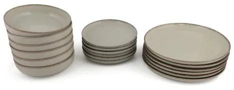 Set da tavola 18 pezzi verde/porcellana