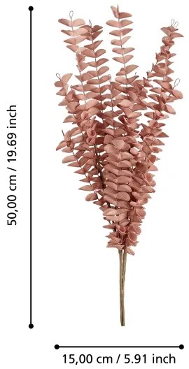 Eglo 428213 - Fiore artificiale GANNAN 50 cm rosso