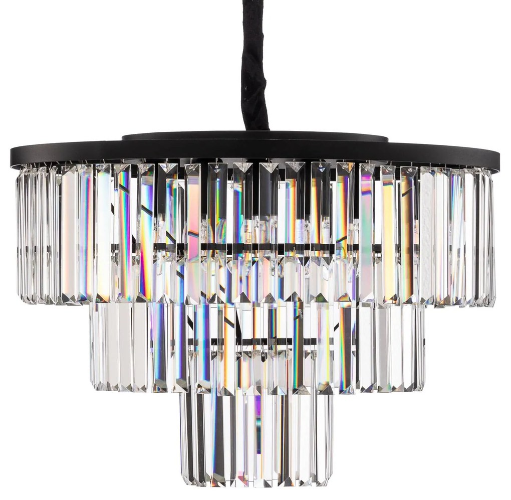 Nowodvorski Lighting Lampada a sospensione Cristal, trasparente/nero, Ø 56 cm