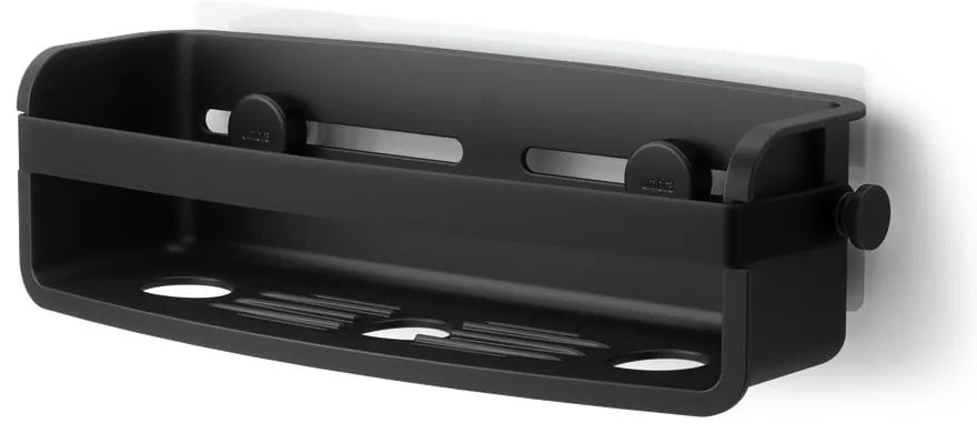 Mensola da bagno senza foratura nera in plastica Flex Adhesive – Umbra